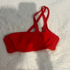 red one shoulder bikini top